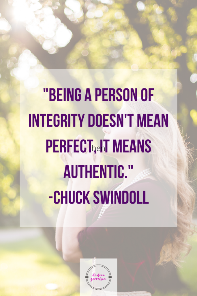 integrity starts with authenticity